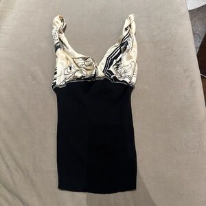 Hermes Black and Cream Women's Blouse authentic